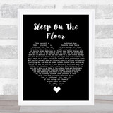 The Lumineers Sleep On The Floor Black Heart Song Lyric Quote Music Print