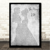 Madeleine Kelson The Way I Do Lesbian Couple Two Ladies Dancing Grey Song Lyric Wall Art Canvas Framed Print