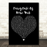 The Pogues Fairytale Of New York Black Heart Song Lyric Quote Music Print