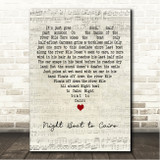 Madness Night Boat to Cairo Script Heart Song Lyric Wall Art Canvas Framed Print