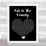 The Revivalists All In The Family Black Heart Song Lyric Quote Music Print