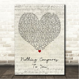 Mickey Guyton ft. Kane Brown Nothing Compares To You Script Heart Song Lyric Wall Art Canvas Framed Print