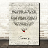 Miley Cyrus Flowers Script Heart Song Lyric Wall Art Canvas Framed Print