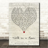 Muscadine Bloodline Walk in a Room Script Heart Song Lyric Wall Art Canvas Framed Print