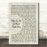 Merle Haggard What Have You Got Planned Tonight Diana Vintage Script Song Lyric Wall Art Canvas Framed Print
