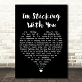 The Velvet Underground I'm Sticking With You Black Heart Song Lyric Quote Music Print