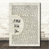 Modern English I Melt With You Vintage Script Song Lyric Wall Art Canvas Framed Print