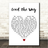 Mariah Carey Lead the Way White Heart Song Lyric Wall Art Canvas Framed Print