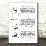 Morgan Wallen The Way I Talk White Script Song Lyric Wall Art Canvas Framed Print