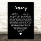 Nichole Nordeman Legacy Black Heart Song Lyric Wall Art Canvas Framed Print