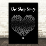Nick Cave and the Bad Seeds The Ship Song Black Heart Song Lyric Wall Art Canvas Framed Print