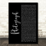 Nickelback Photograph Black Script Song Lyric Wall Art Canvas Framed Print
