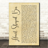 Nirvana Heart-Shaped Box Rustic Script Song Lyric Wall Art Canvas Framed Print
