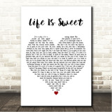 Natalie Merchant Life Is Sweet White Heart Song Lyric Wall Art Canvas Framed Print