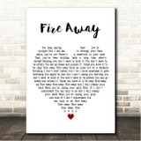 Niall Horan Fire Away White Heart Song Lyric Wall Art Canvas Framed Print