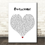 Nothing But Thieves Overcome White Heart Song Lyric Wall Art Canvas Framed Print