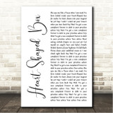 Nirvana Heart-Shaped Box White Script Song Lyric Wall Art Canvas Framed Print