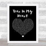 Twenty One Pilots Tear In My Heart Black Heart Song Lyric Quote Music Print