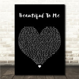 Olly Murs Beautiful To Me Black Heart Song Lyric Wall Art Canvas Framed Print