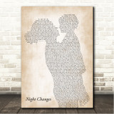 One Direction Night Changes Mother & Child Song Lyric Wall Art Canvas Framed Print