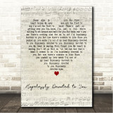 Olivia Newton-John Hopelessly Devoted to You Script Heart Song Lyric Wall Art Canvas Framed Print