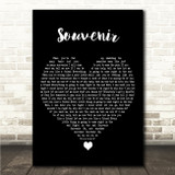 Paul McCartney Souvenir Black Heart Song Lyric Wall Art Canvas Framed Print