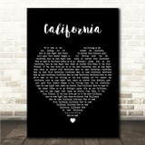 Phantom Planet California Black Heart Song Lyric Wall Art Canvas Framed Print