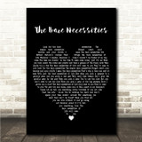 Phil Harris & Bruce Reitherman The Bare Necessities Black Heart Song Lyric Wall Art Canvas Framed Print