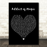 Picture This Addict of Magic Black Heart Song Lyric Wall Art Canvas Framed Print