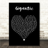 Pixies Gigantic Black Heart Song Lyric Wall Art Canvas Framed Print