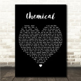Post Malone Chemical Black Heart Song Lyric Wall Art Canvas Framed Print