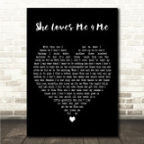 Prince She Loves Me 4 Me Black Heart Song Lyric Wall Art Canvas Framed Print