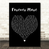Puff Johnson Forever More Black Heart Song Lyric Wall Art Canvas Framed Print