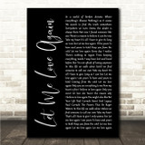 Paul Carrack Let Me Love Again Black Script Song Lyric Wall Art Canvas Framed Print