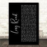 Pearl jam Long Road Black Script Song Lyric Wall Art Canvas Framed Print