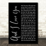 Perry Como And I Love You So Black Script Song Lyric Wall Art Canvas Framed Print