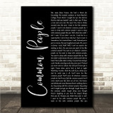Pulp Common People Black Script Song Lyric Wall Art Canvas Framed Print