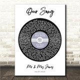 Paul Weller Youre The Best Thing Blue Heart Vinyl Record Song Lyric Wall Art Canvas Framed Print