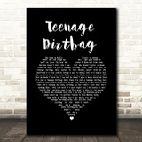 Wheatus Teenage Dirtbag Black Heart Song Lyric Quote Music Print