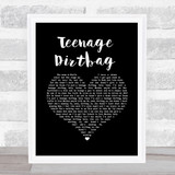 Wheatus Teenage Dirtbag Black Heart Song Lyric Quote Music Print