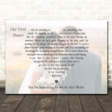 Paul Weller You Do Something To Me Full Page Landscape Photo First Dance Wedding Song Lyric Wall Art Canvas Framed Print