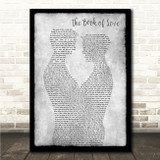 Peter Gabriel The Book of Love Gay Couple Two Men Dancing Grey Song Lyric Wall Art Canvas Framed Print