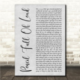Paolo Nutini Pencil Full Of Lead Grey Rustic Script Song Lyric Wall Art Canvas Framed Print