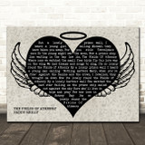 Paddy Reilly The Fields of Athenry Heart Angel Wings Halo Memorial Song Lyric Wall Art Canvas Framed Print
