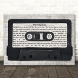 Plump DJs Morning Sun Music Script Cassette Tape Song Lyric Wall Art Canvas Framed Print