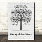 Porcupine Tree Fear of a Blank Planet Music Script Tree Song Lyric Wall Art Canvas Framed Print