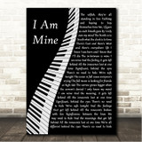 Pearl Jam I Am Mine Piano Song Lyric Wall Art Canvas Framed Print