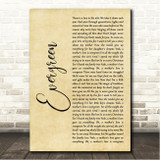 Pentatonix Evergreen Rustic Script Song Lyric Wall Art Canvas Framed Print