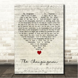Paul Weller The Changingman Script Heart Song Lyric Wall Art Canvas Framed Print