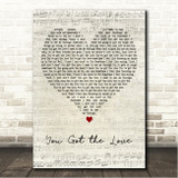 Pete Tong & Becky Hill You Got the Love Script Heart Song Lyric Wall Art Canvas Framed Print